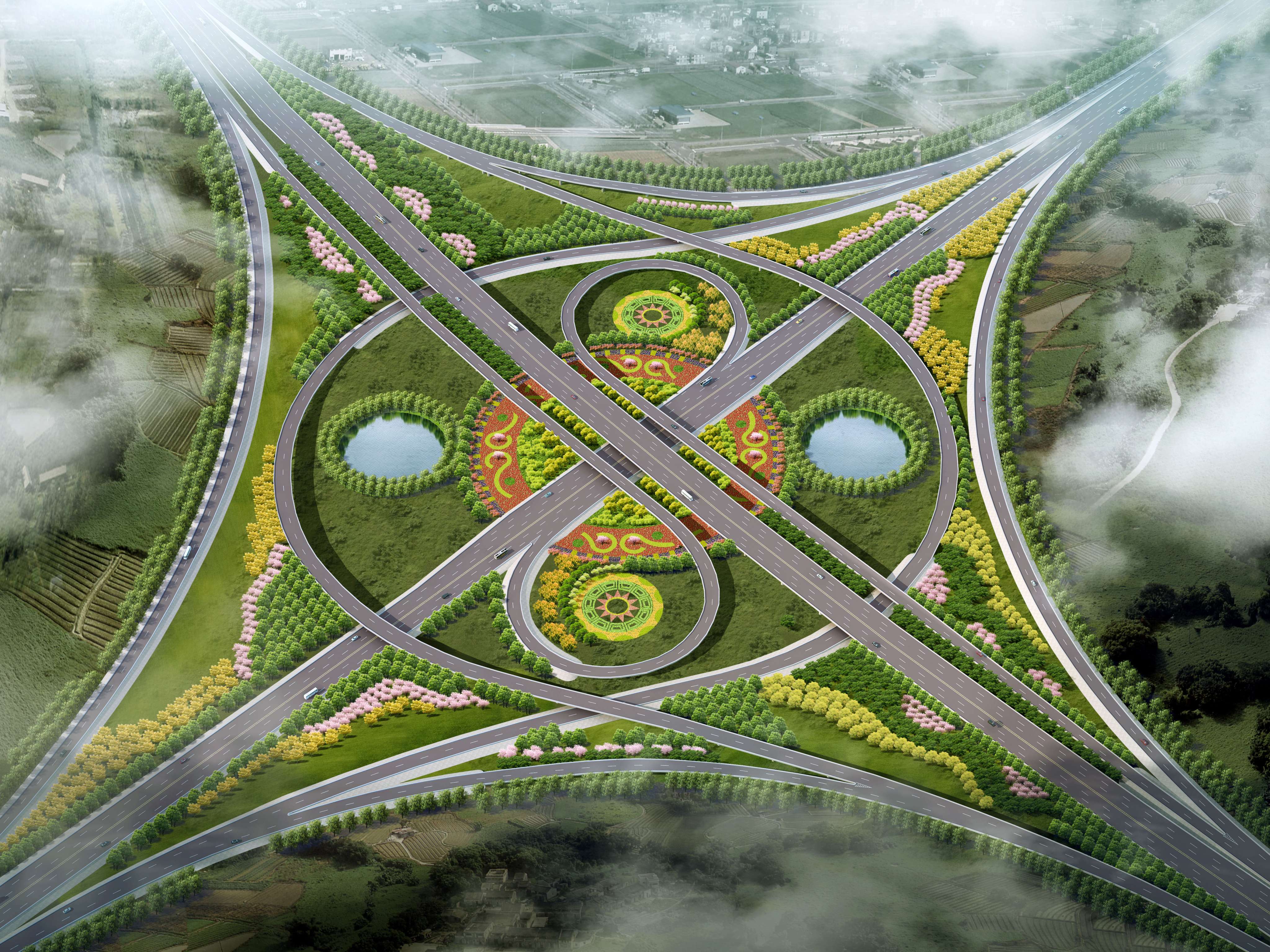 鄂州高速互通设计